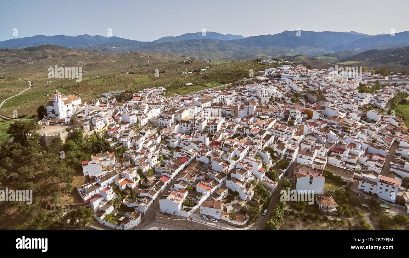 Alozaína is a town and municipality in the province of Málaga, part of the autonomous community of Andalusia in southern Spain. Stock Photo