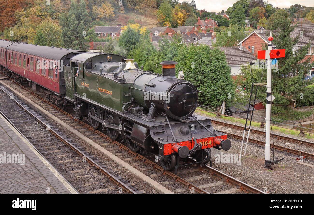 The Age of Steam, Vintage Steam Locomotives on the Severn Valley Railway at Bewdley, Worcs. Stock Photo