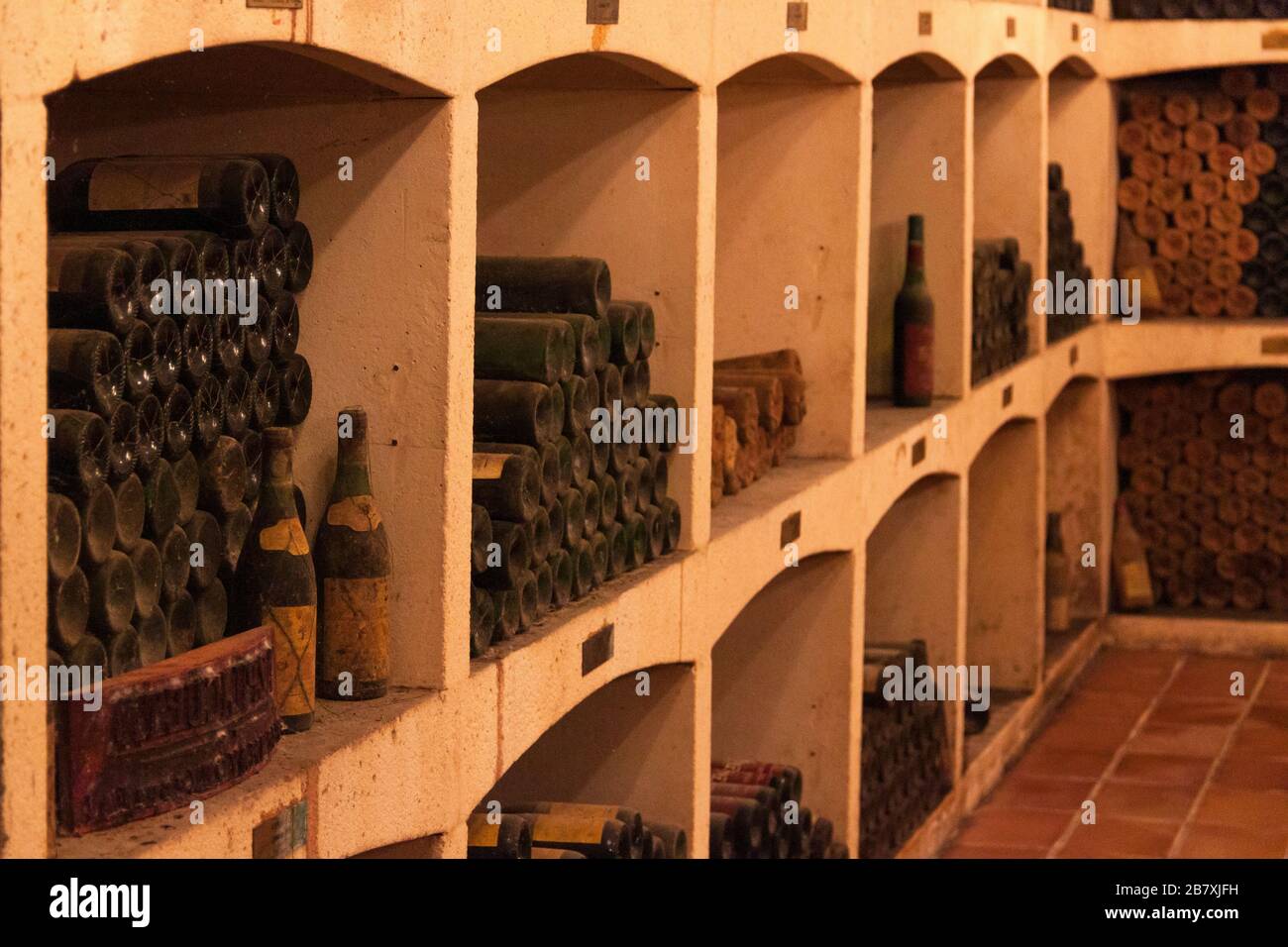 Botellas almacenadas. Stock Photo