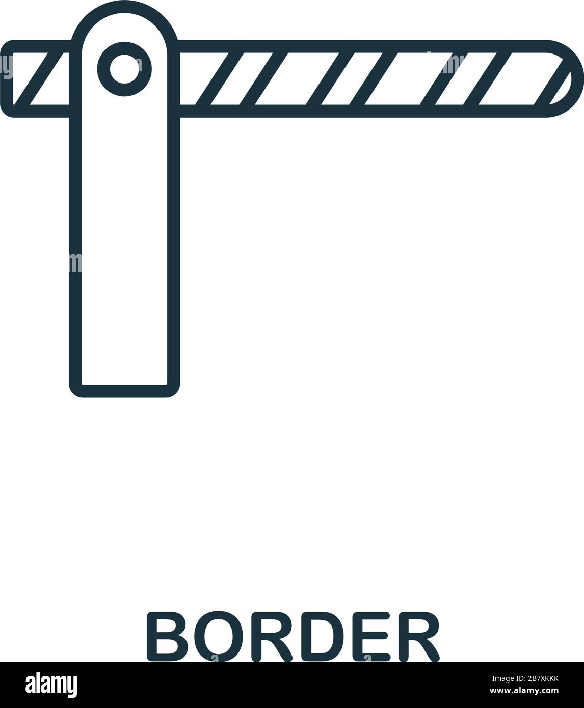 Border icon from airport collection. Simple line Border icon for templates, web design and infographics Stock Vector