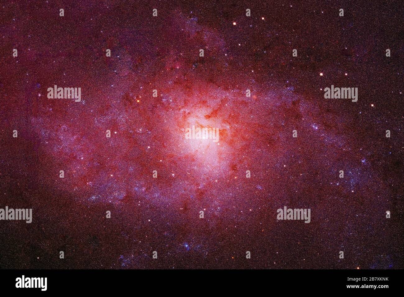 Red galaxy with stars and nebulae in deep space. Elements of this image were furnished by NASA