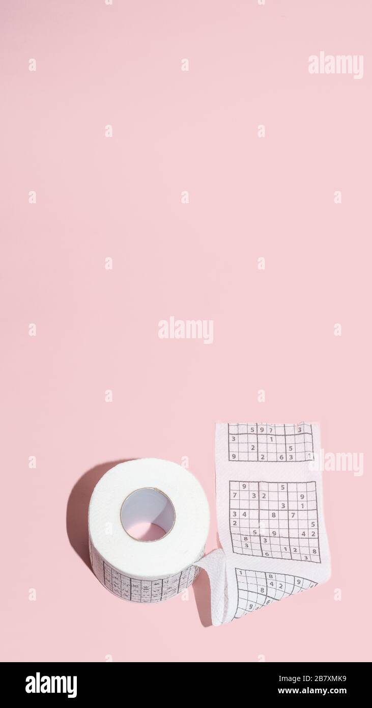 Toilet Paper With Sudoku Coronavirus Lockdown Stock Photo Alamy