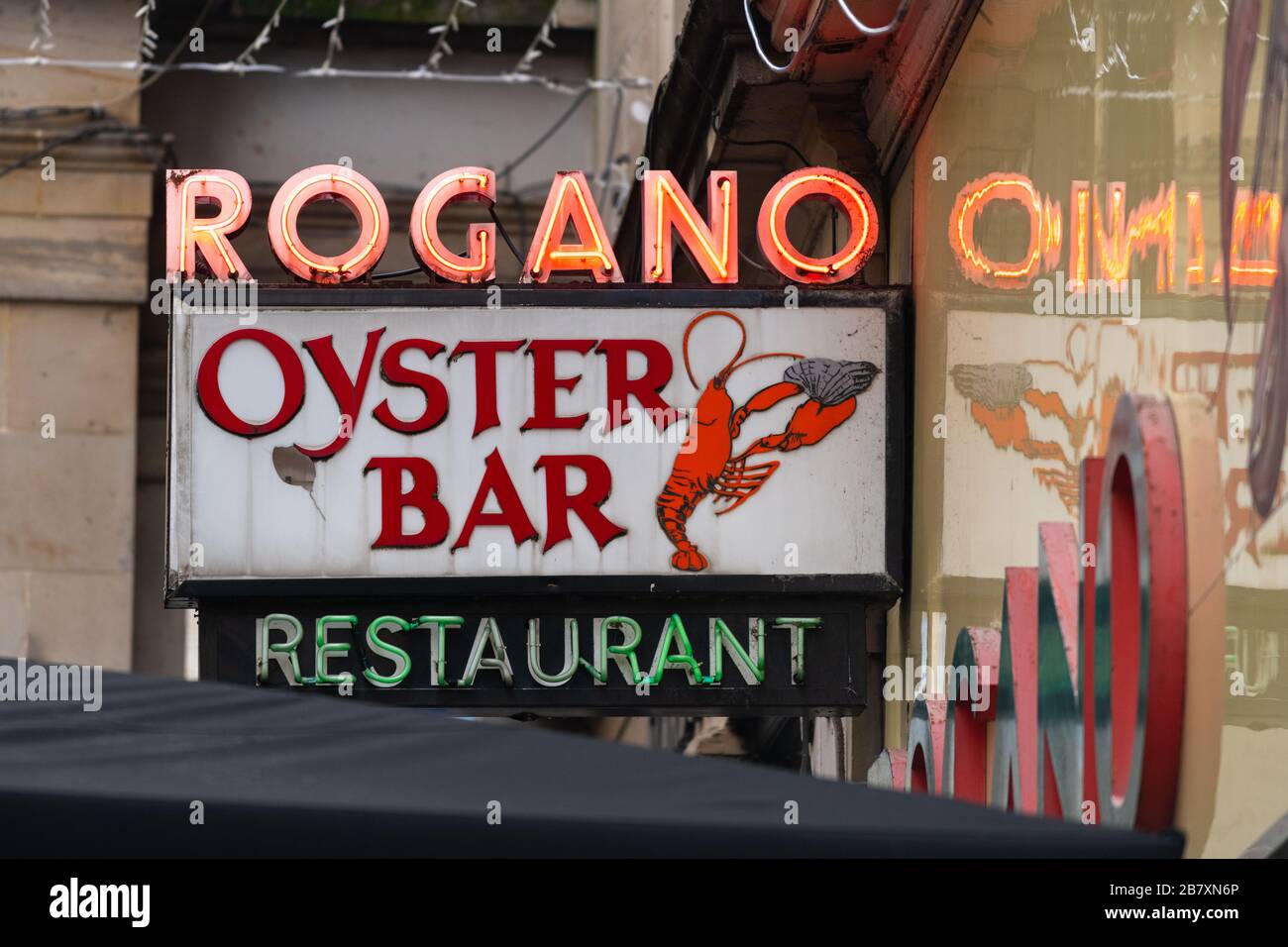 Rogano Oyster Bar Restaurant, Exchange Place, Glasgow, Scotland, UK - the oldest surviving restaurant in Glasgow Stock Photo