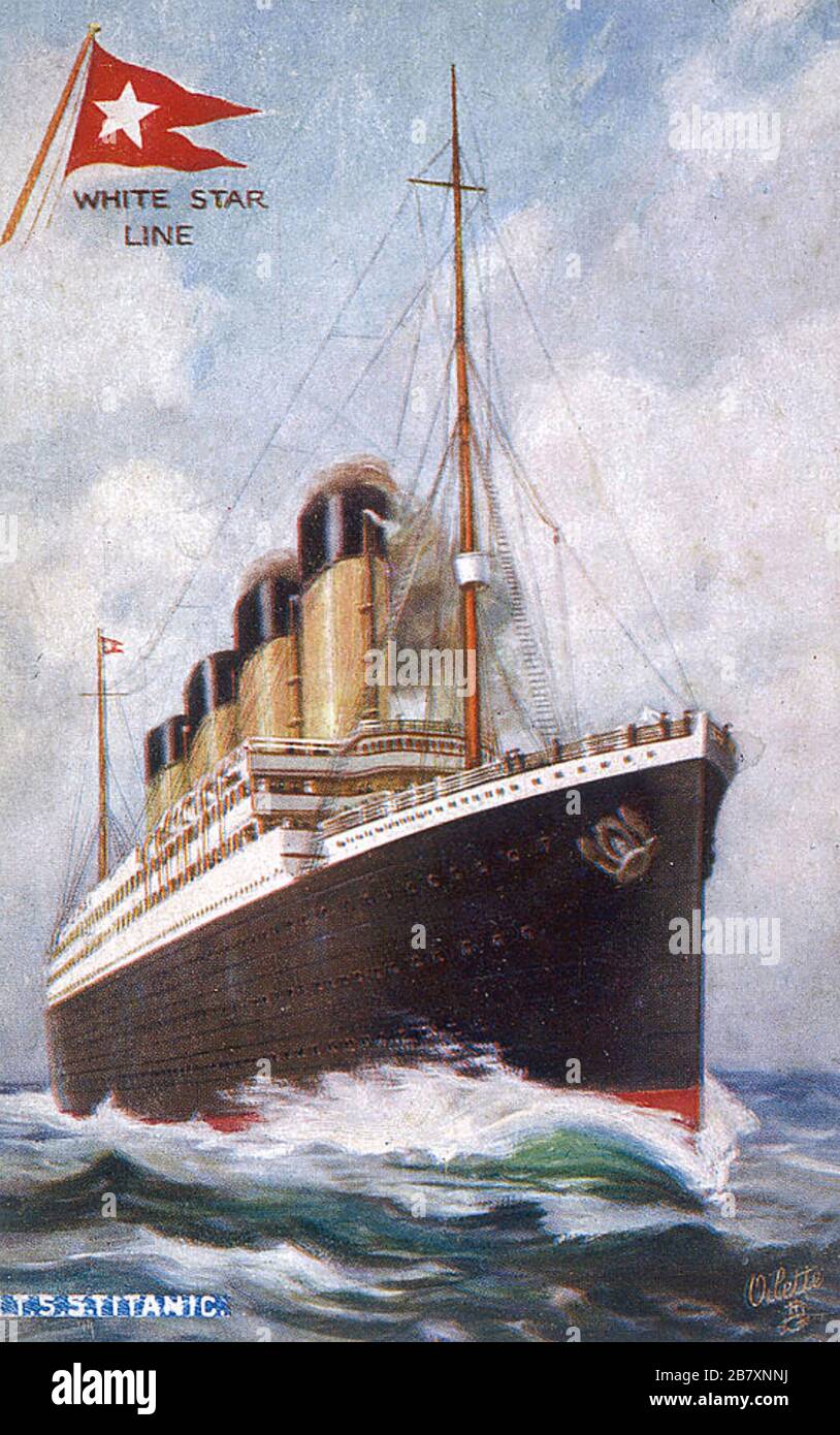 RMS TITANIC of the White Star Line Stock Photo