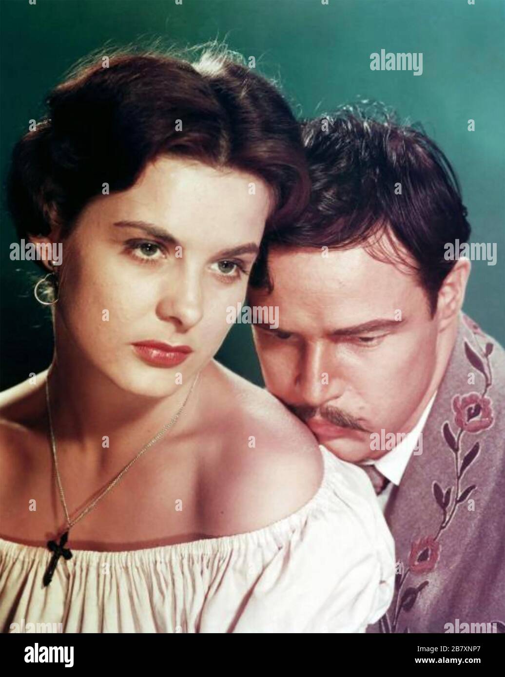 VIVA ZAPATA ! 1952 20th Century Fox film with Jean Peters and Marlon Brando Stock Photo