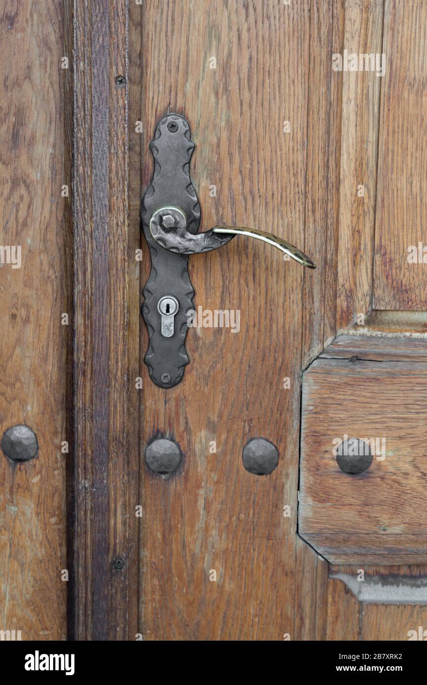 Old Wooden Vintage Gate. Background and Texture for text or image Stock