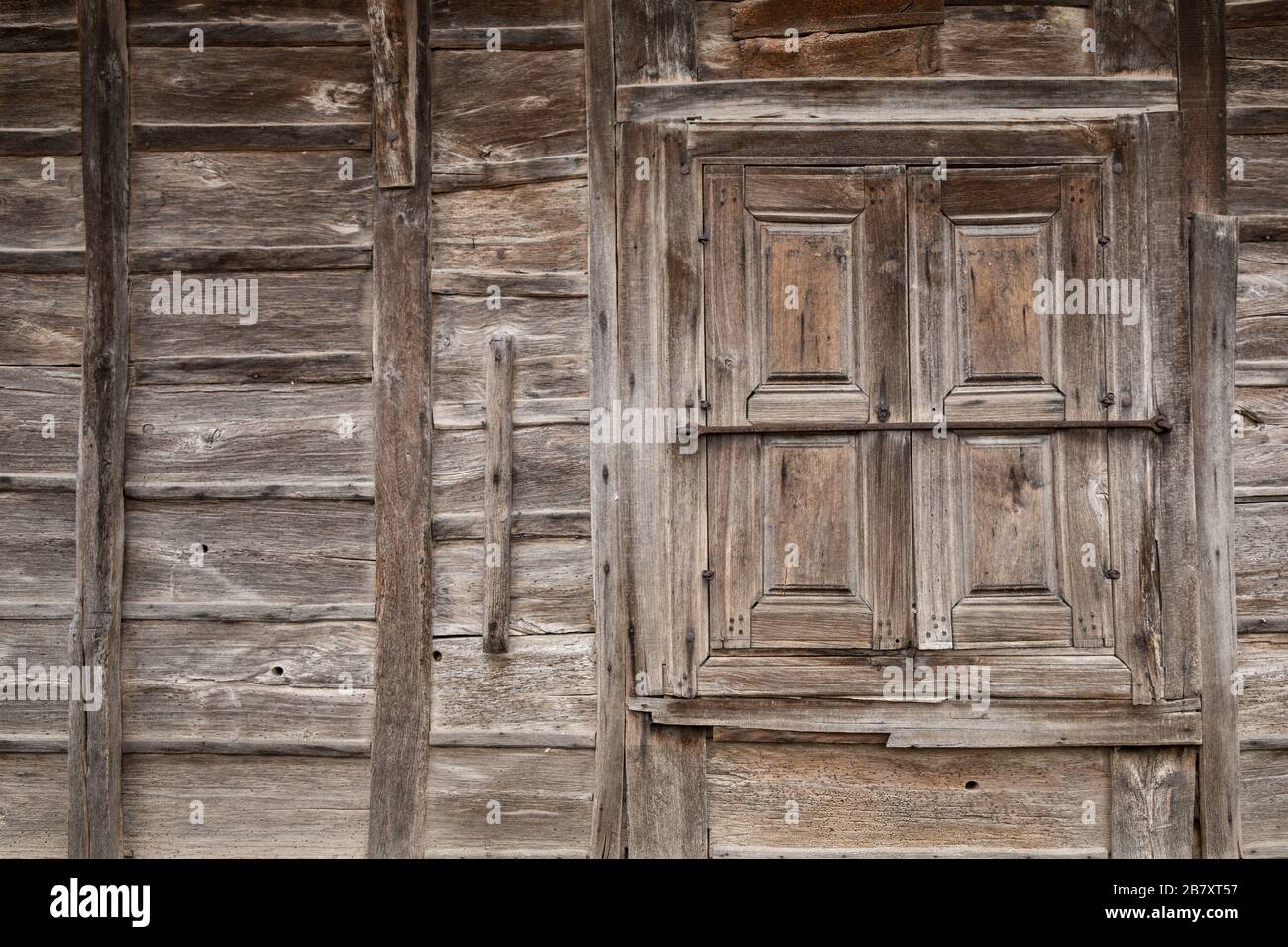 Old Wooden Vintage Gate. Background and Texture for text or image Stock
