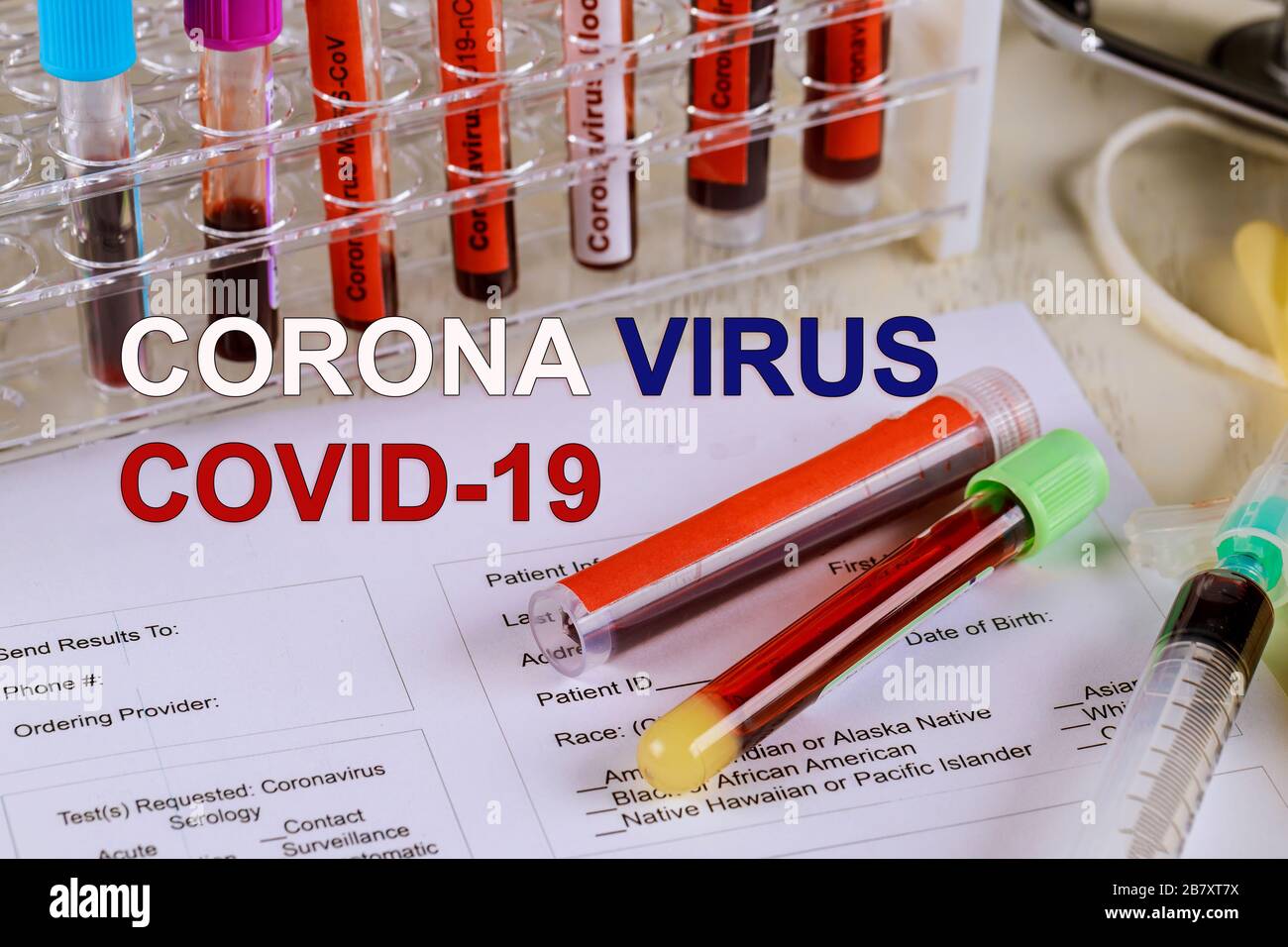 Pandemic virus infection pneumonia COVID-19 epidemic infection coronavirus global pandemic Stock Photo