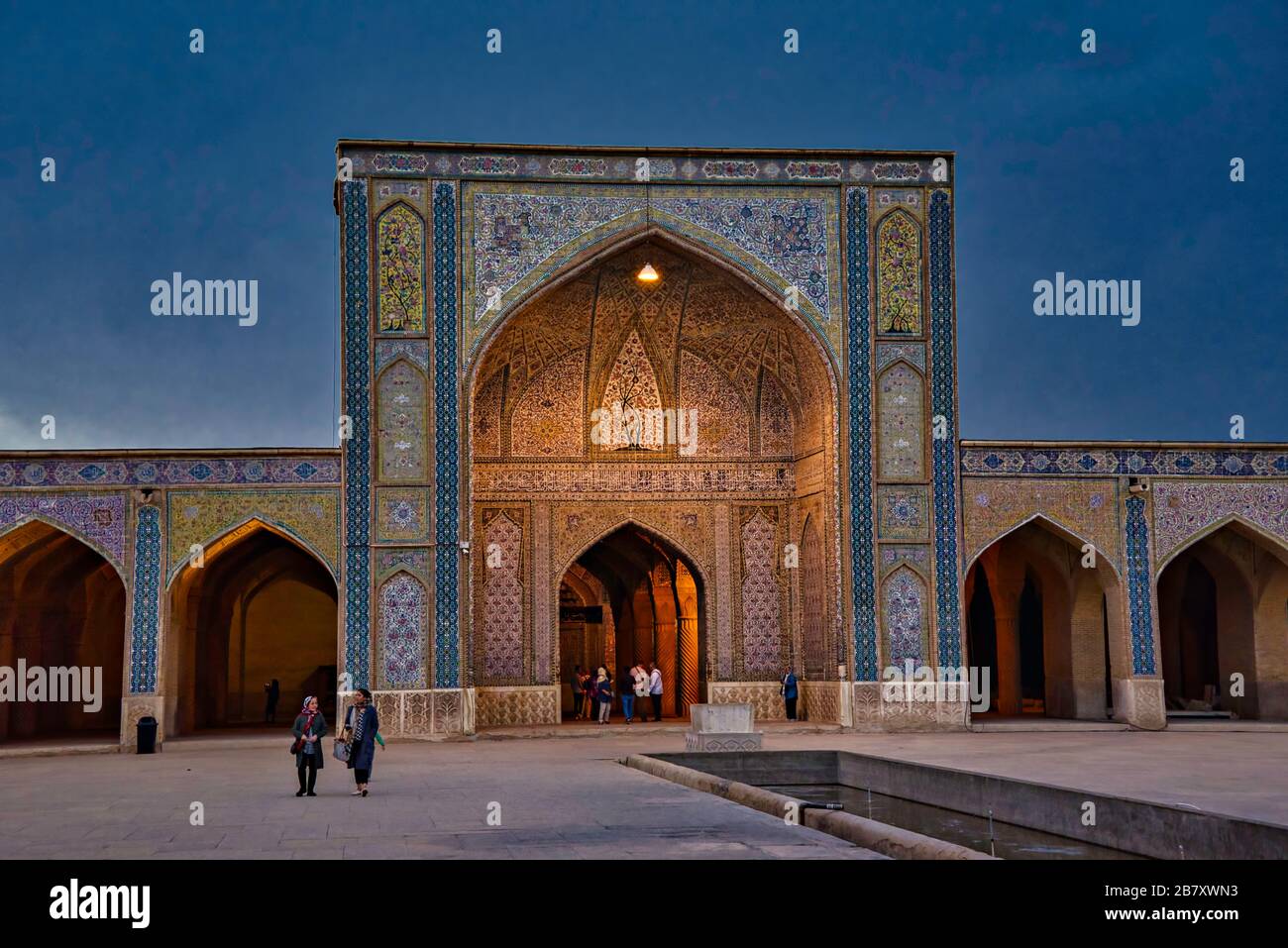 Main entrance to the Vakil Mosque in Shiraz, Iran. Stock Photo