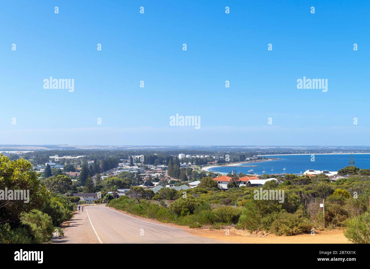 View over the town of Esperance from the Rotary Lookout, Great Ocean Drive, Western Australia, Australia Stock Photo