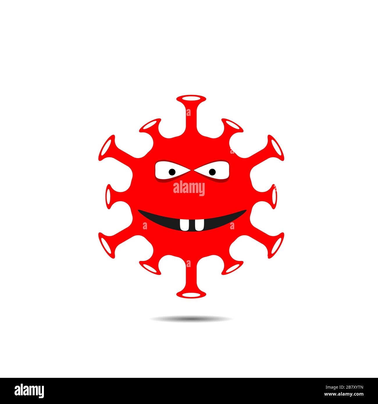 Red coronavirus monster Stock Vector