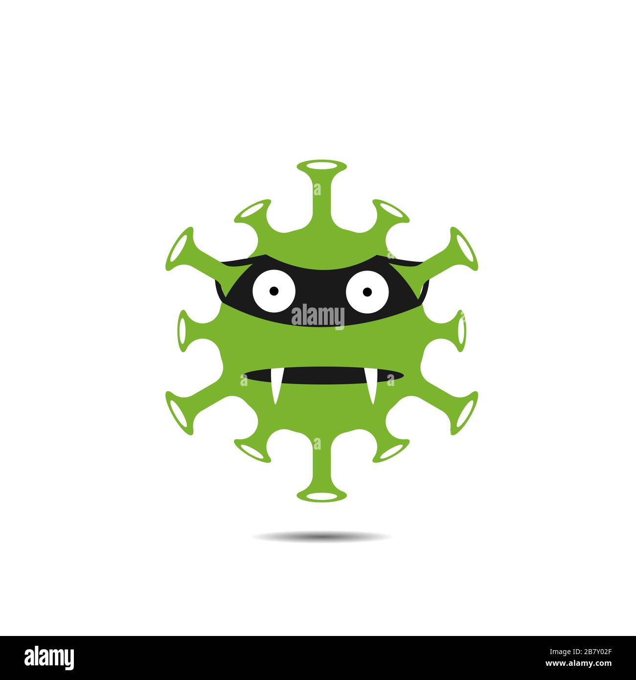 Green coronavirus monster Stock Vector
