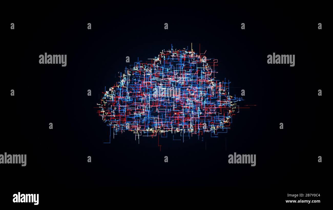 cloud computing technology illustration, symbol of web services and ...