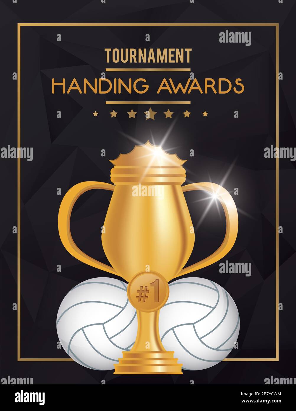 volleyball sport balloon and trophy Stock Vector Image & Art - Alamy