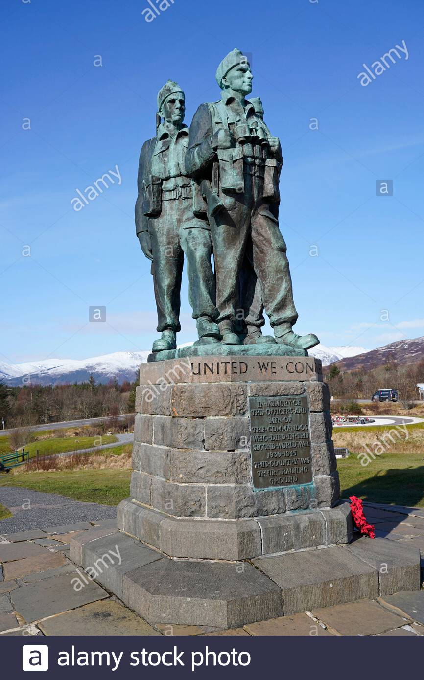 Commando war memorial, dedicated to the British Commando Forces of ...