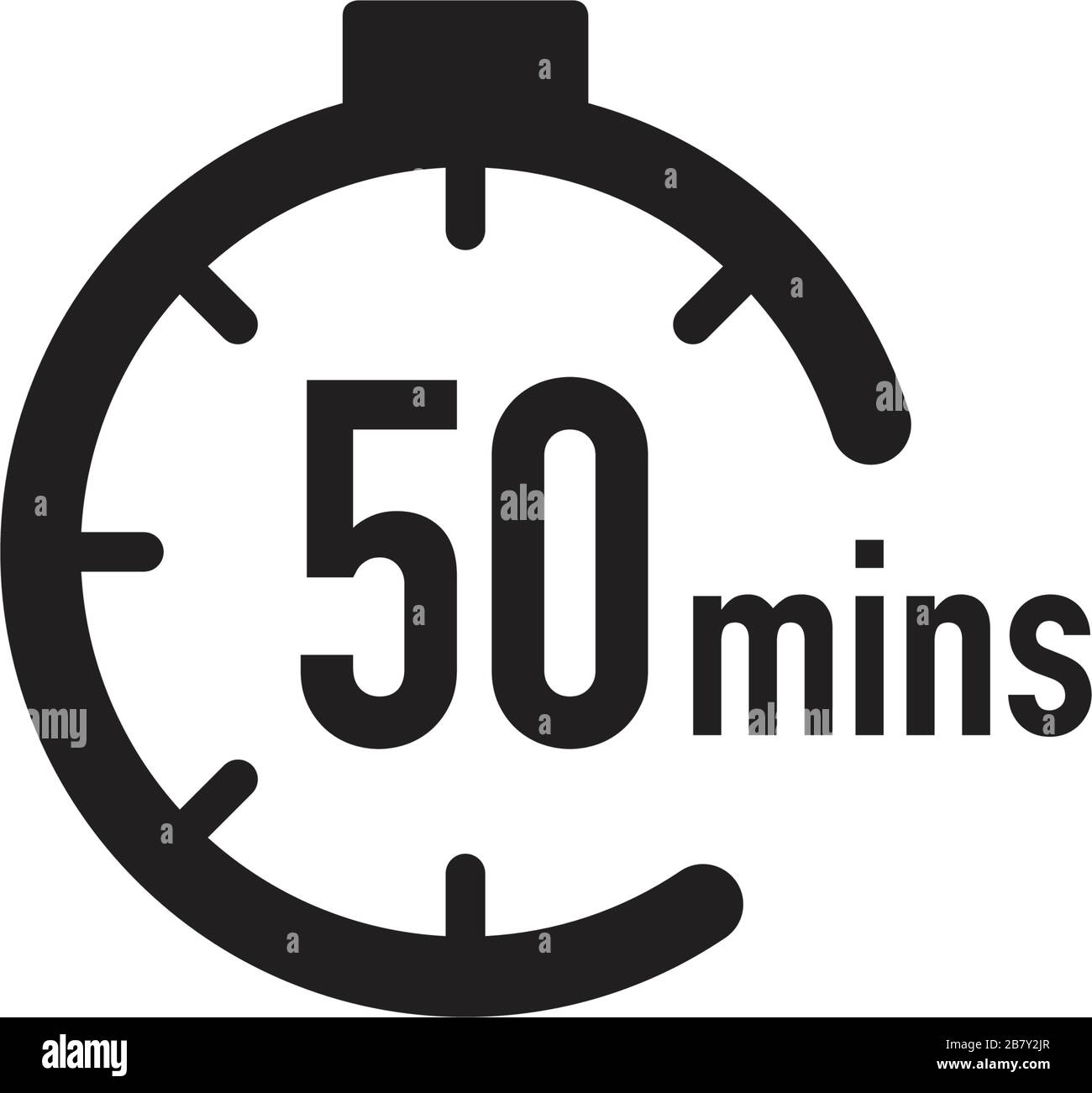 50 minutes timer, stopwatch or countdown icon. Time measure. Chronometr  icon. Stock Vector illustration isolated on white background Stock Vector  Image & Art - Alamy
