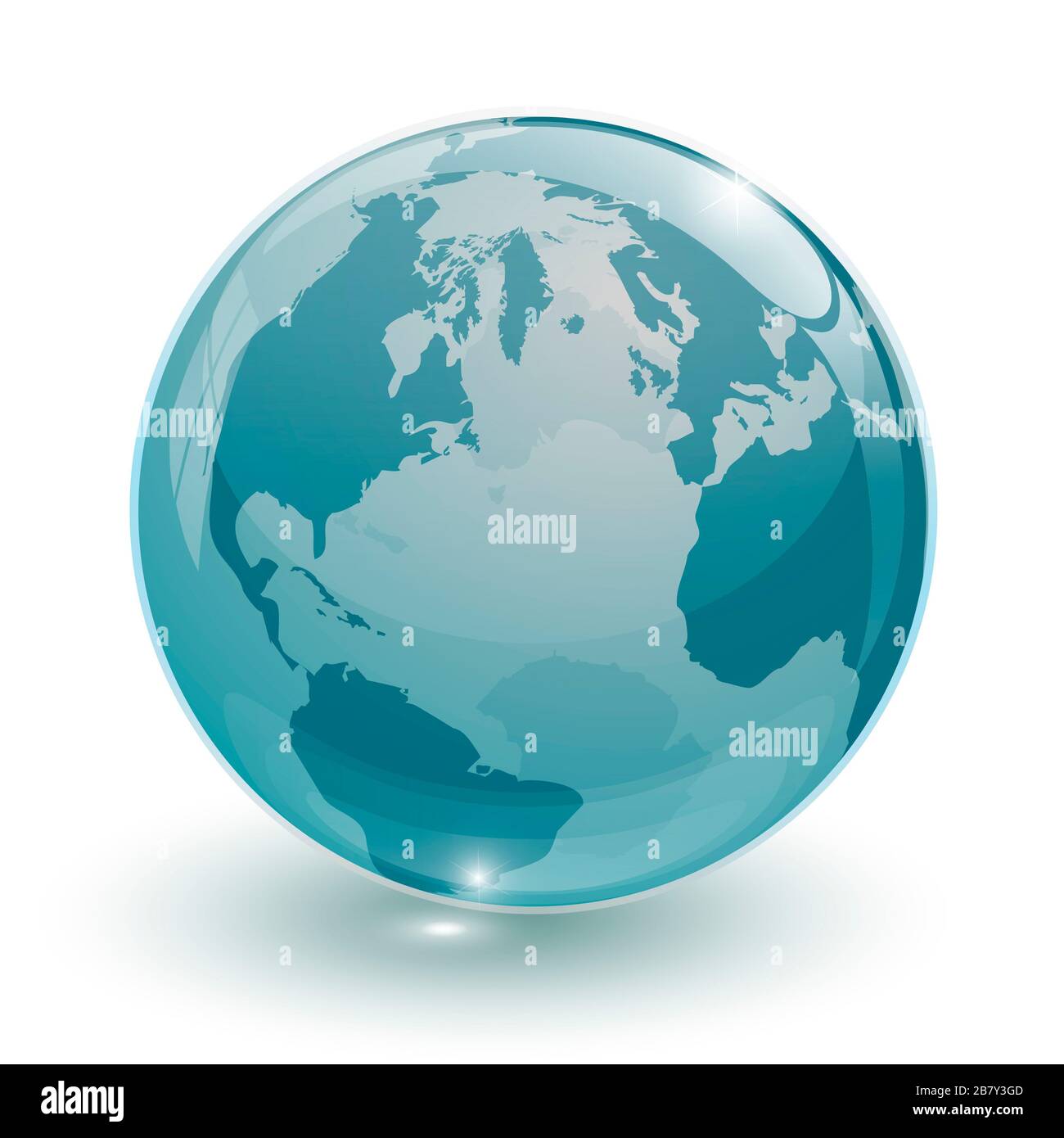 blue transparent glass earth globe isolated Stock Photo Alamy
