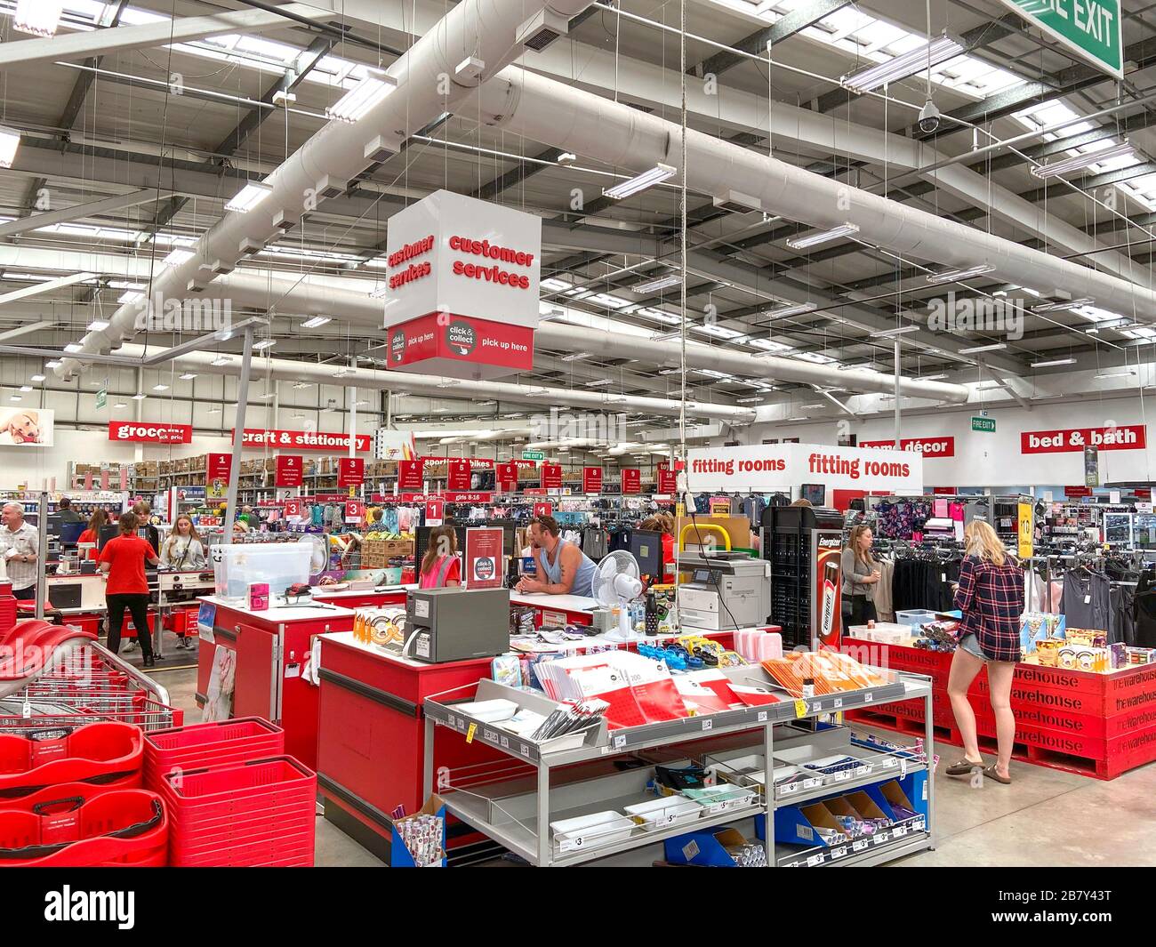 The Warehouse South City department store interior, Colombo Street