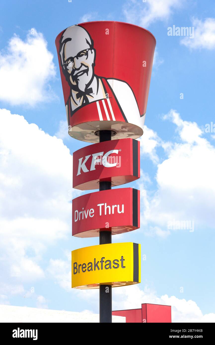 KFC Heidelberg sign, Merz Street, Heidelberg, Gauteng Province, Republic of South Africa Stock Photo