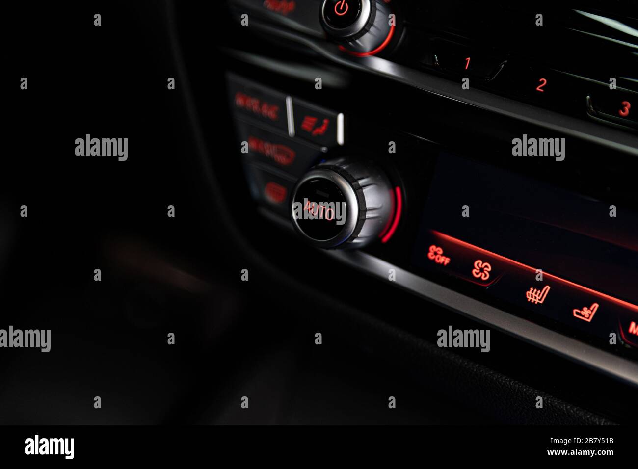 Automatic air conditioner control panel in car Stock Photo Alamy