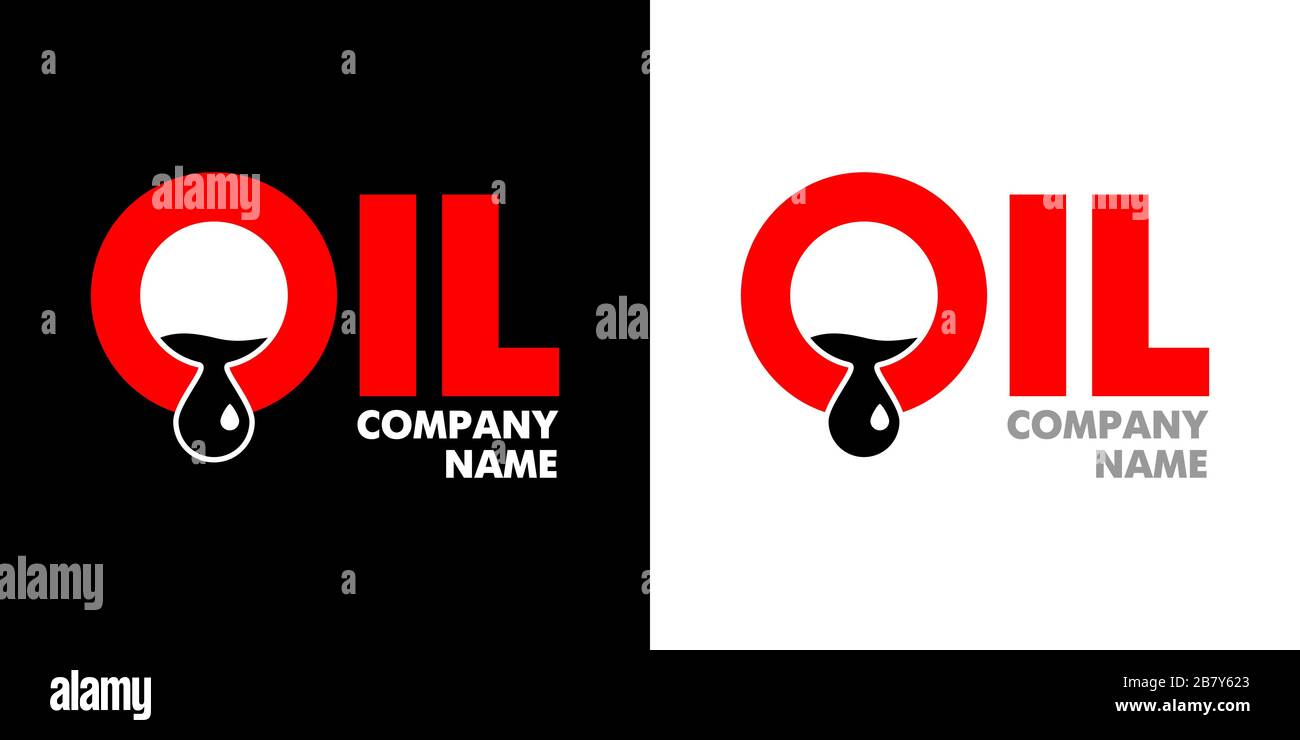 Design a logo template engine oil or oil company. An oil drop flows