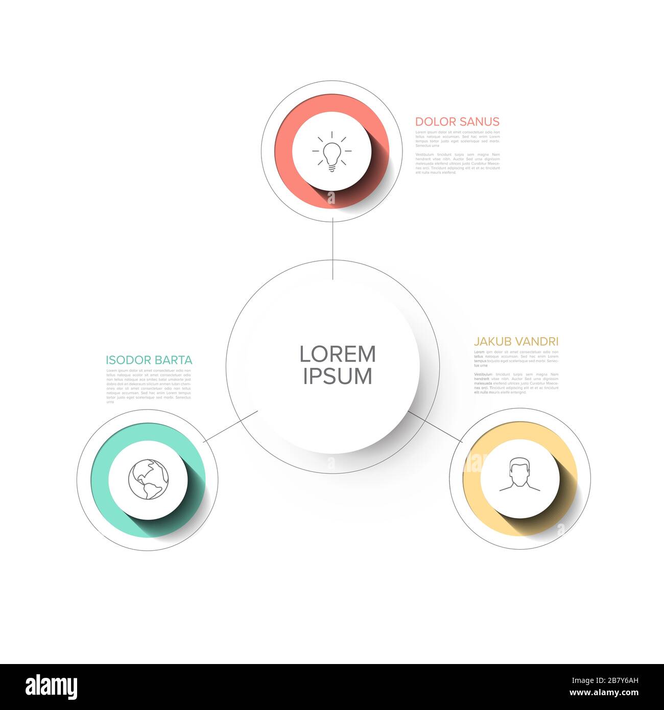 Vector multipurpose Infographic template with three elements options ...