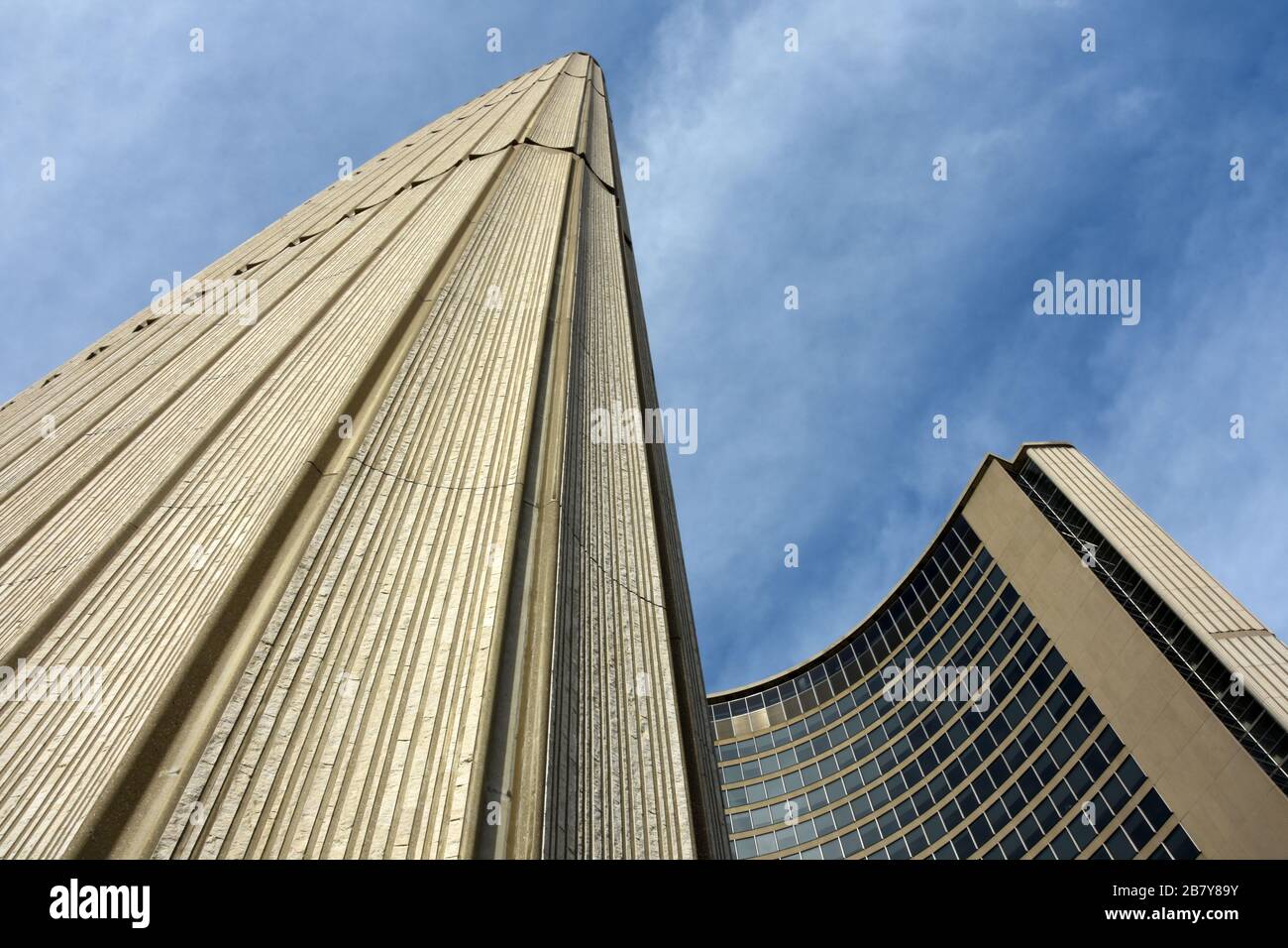 Toronto City Hall is one of Toronto's best known landmarks up close. Canada Stock Photo