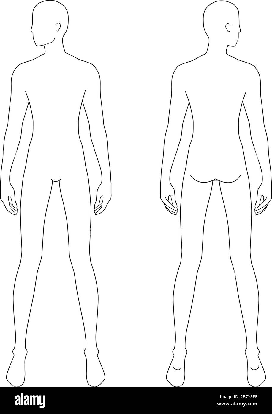 Male Body Outline Template Male Body Outline Template