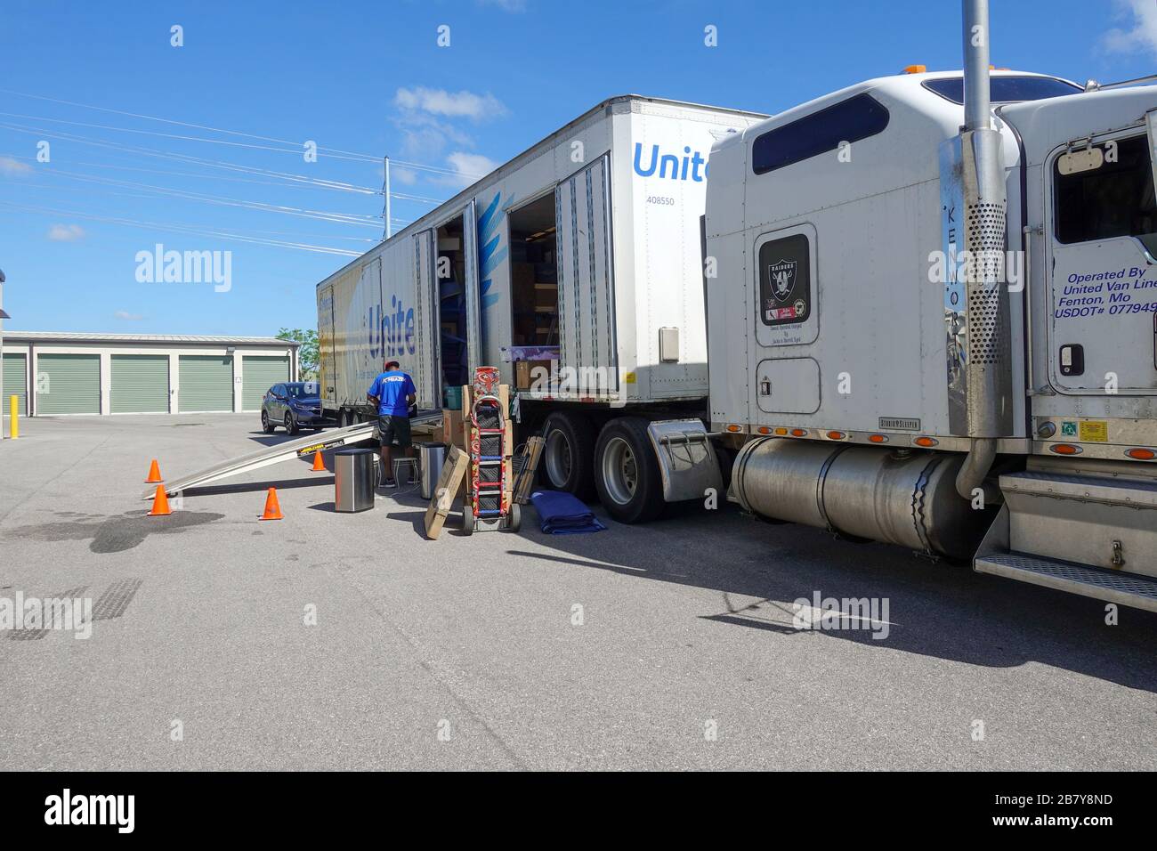 Orlando, FL/USA3/14/20 A United Van Lines moving truck with the mover