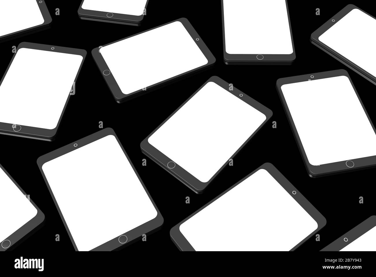 3D tablets - isolated on black background Stock Photo