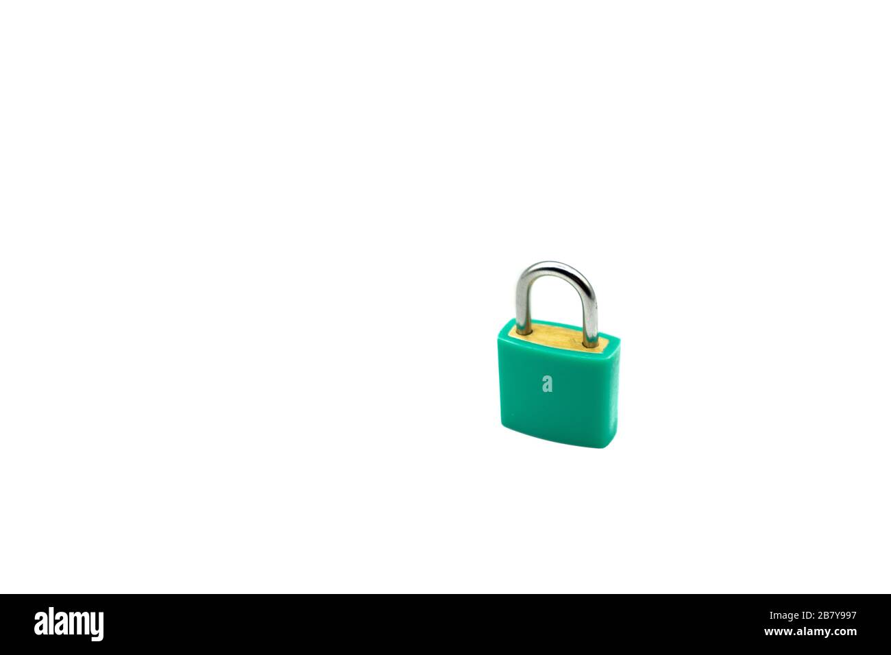 a locked padlock isolated on a white background Stock Photo