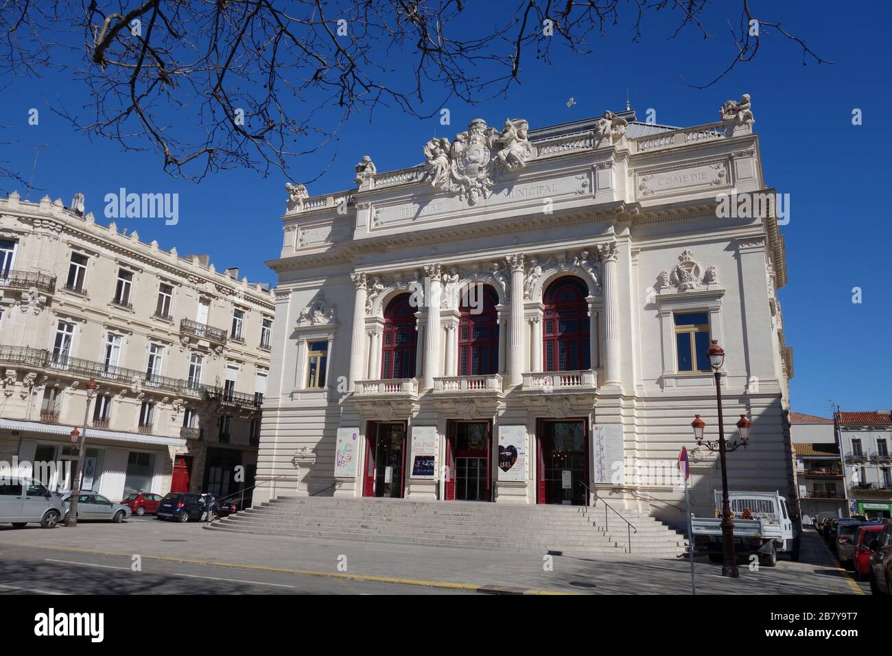The Municipal Theatre in Sete in the Hérault department in the Occitanie region in southern France. Stock Photo