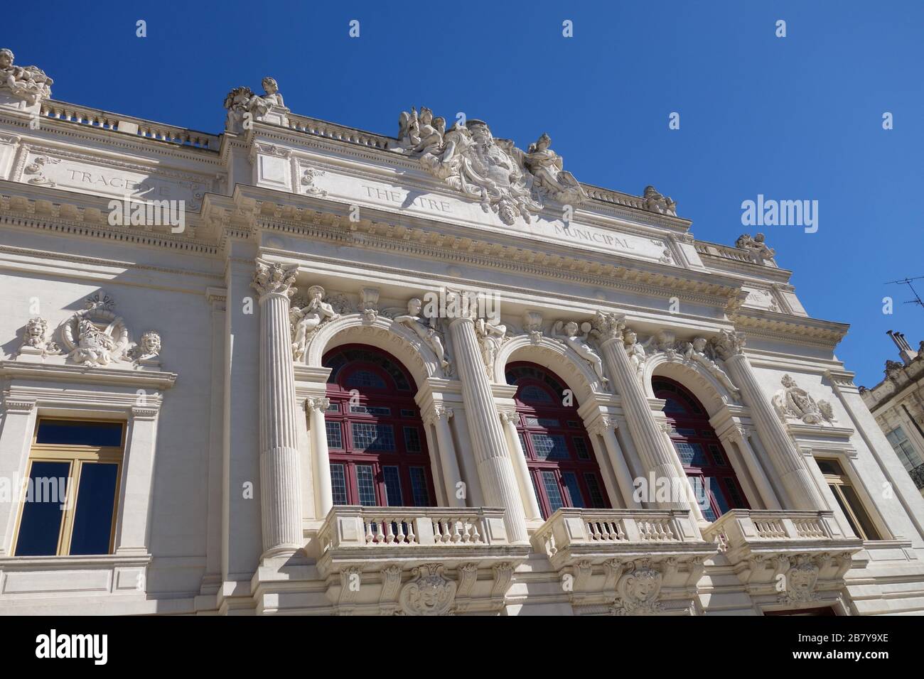 The Municipal Theatre in Sete in the Hérault department in the Occitanie region in southern France. Stock Photo