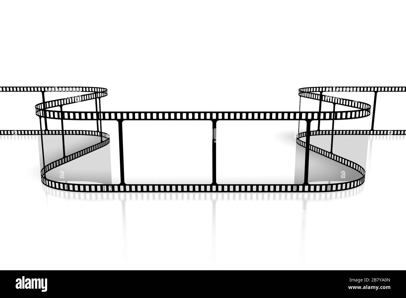 3D film tape illustration Stock Photo