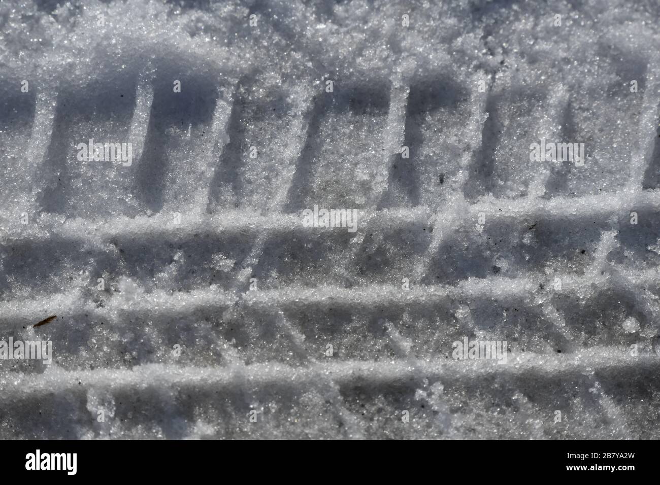 Spuren im Schnee Stock Photo