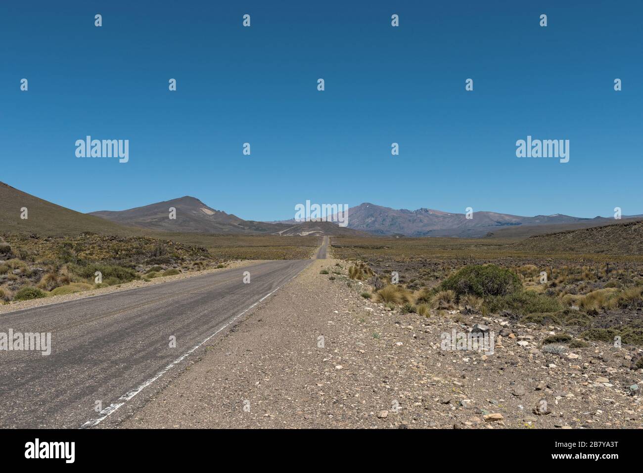 Deserted landscape in the province of Neuquen, Argentina Stock Photo