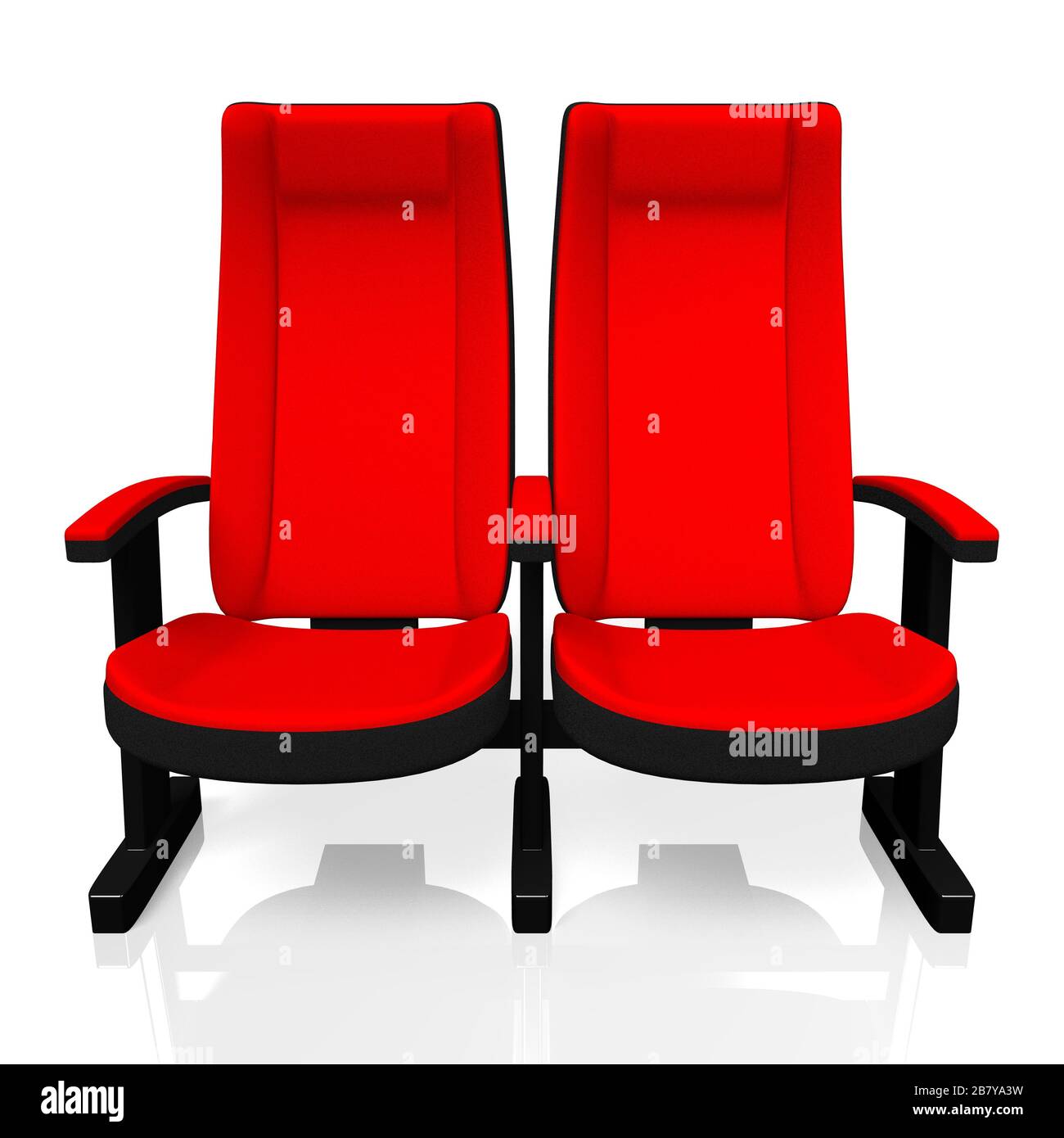 3D movie theater seats Stock Photo Alamy