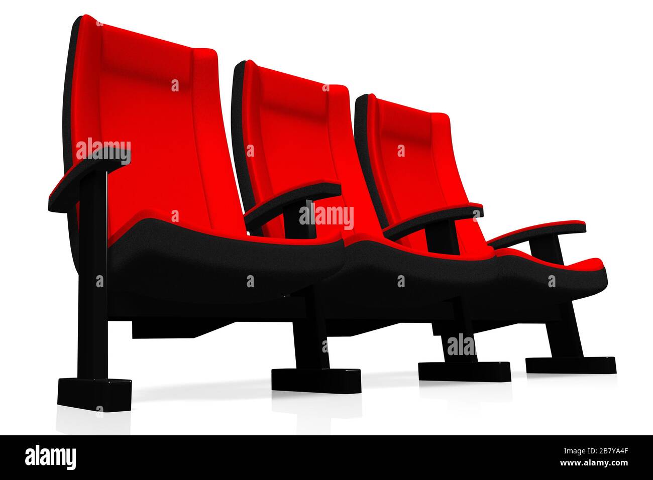 3D movie theater seats Stock Photo Alamy