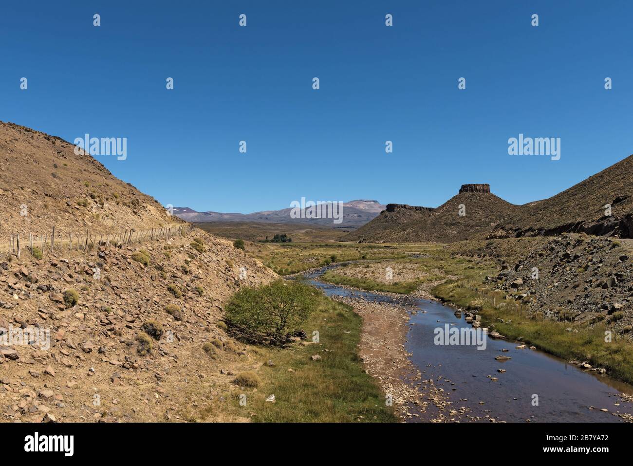 Deserted landscape in the province of Neuquen, Argentina Stock Photo