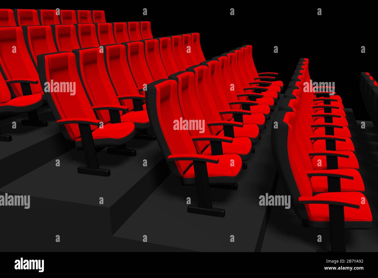 3D seats in movie theater/ cinema illustration Stock Photo Alamy
