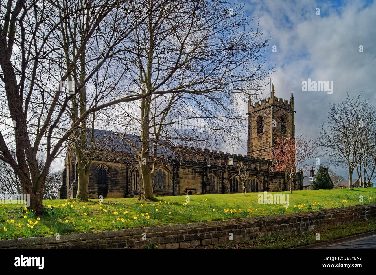 UK,South Yorkshire,Barnsley,Silkstone,Church of All Saints Stock Photo