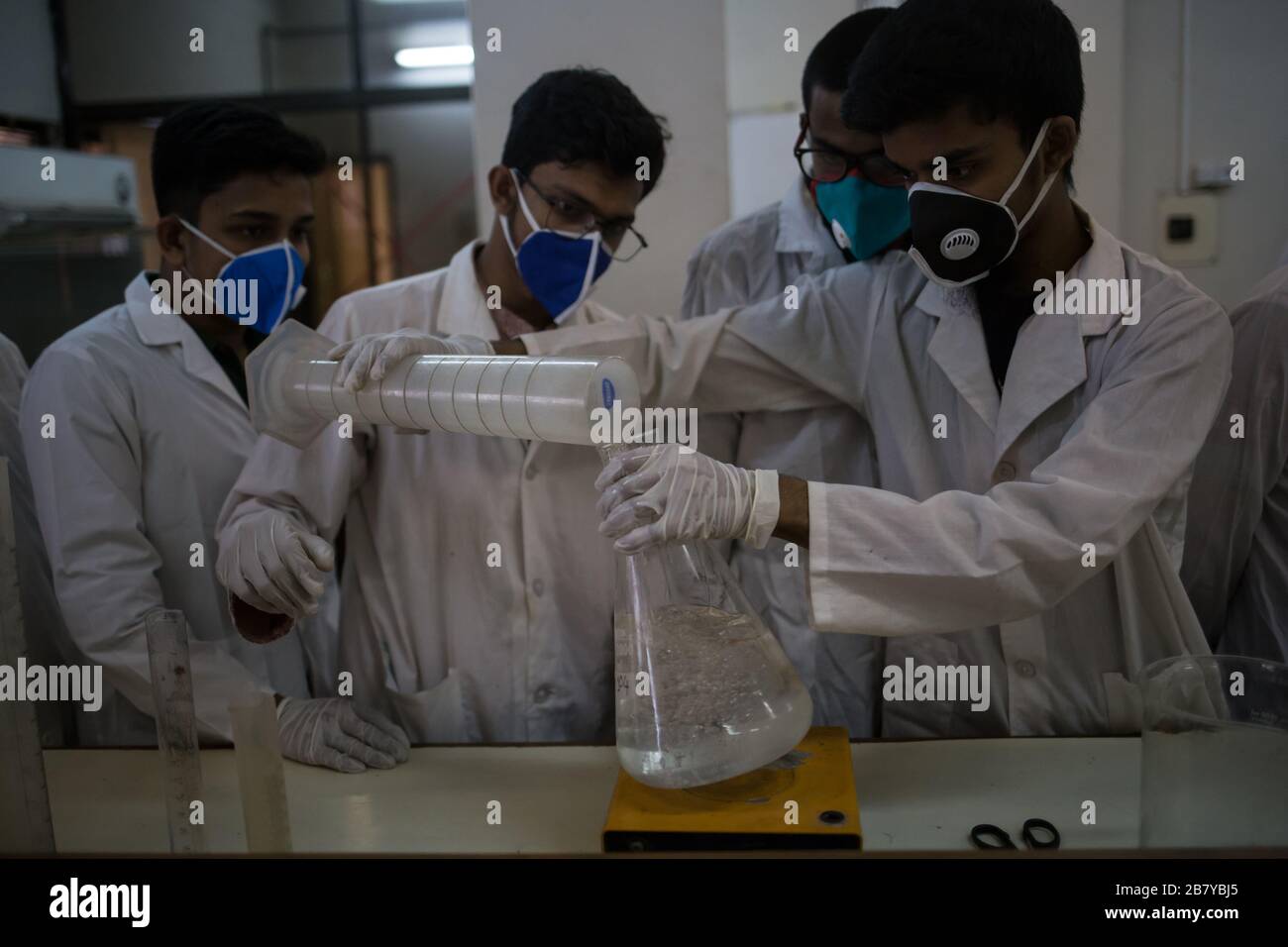 Dhaka, Bangladesh. 18th Mar, 2020. Students and teachers of