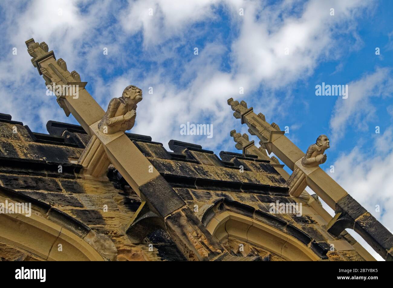 UK,South Yorkshire,Barnsley,Silkstone,Church of All Saints Gargoyles