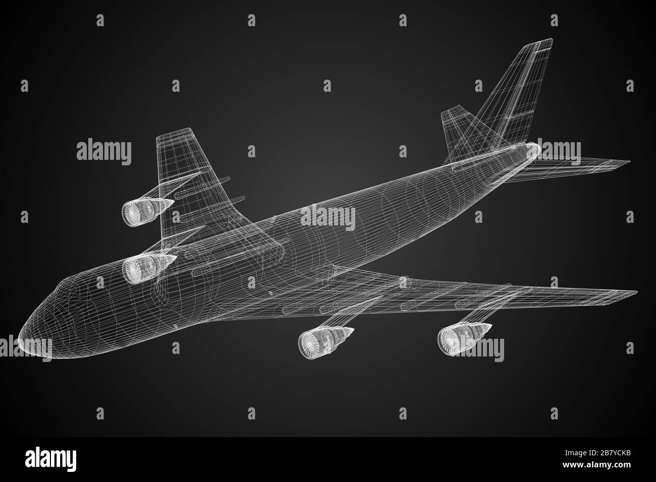 3d jet plane wireframe hi-res stock photography and images - Alamy