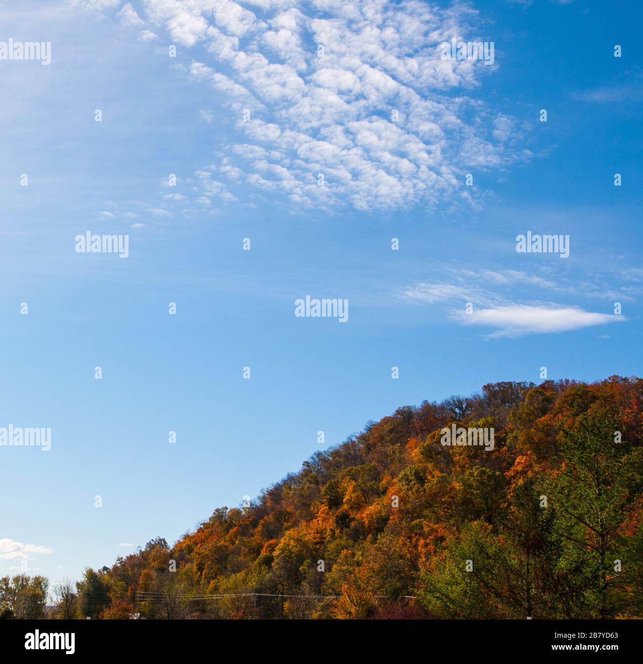Colorful Hill in Autumn, Indiana Stock Photo Alamy