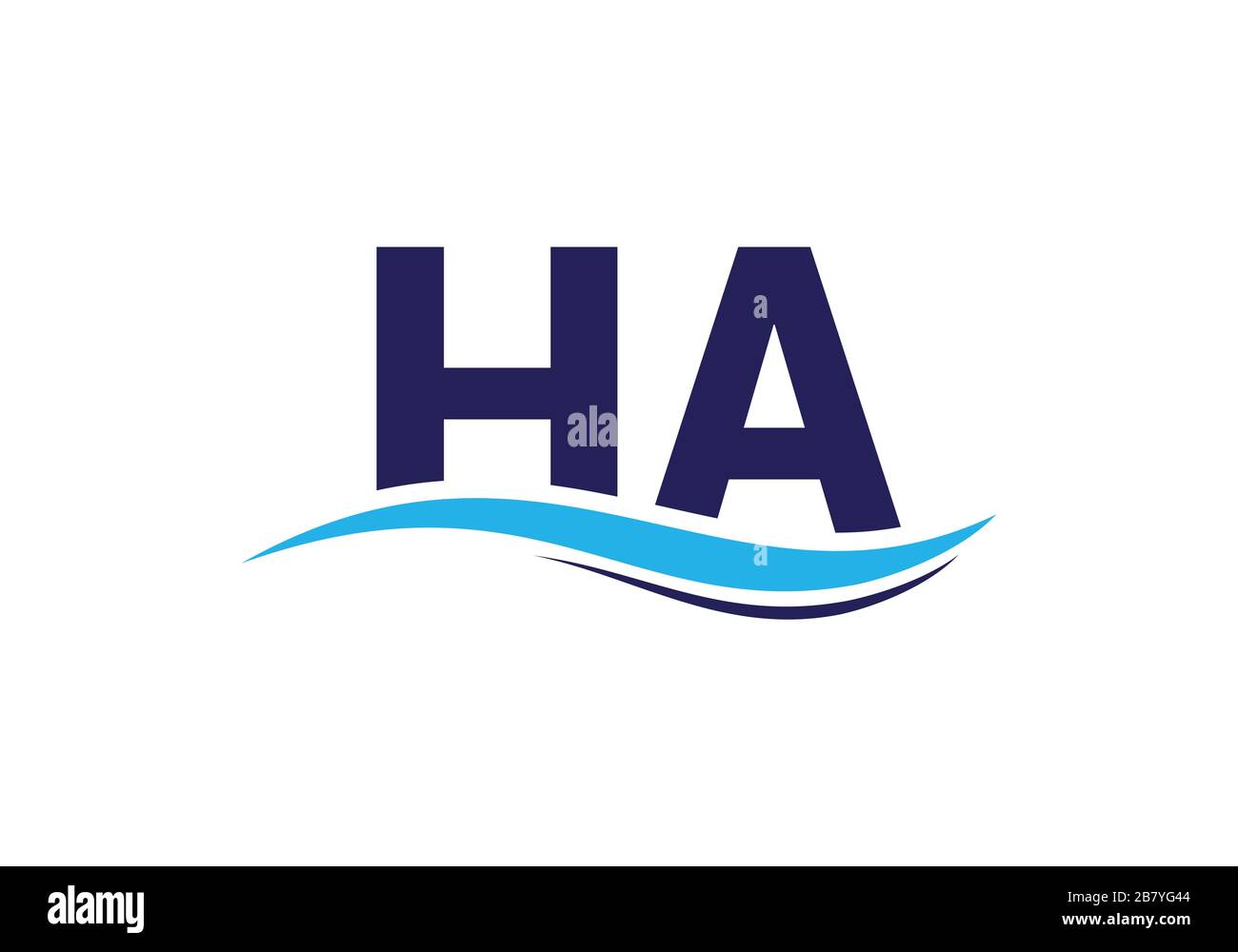 H A, HA Initial Letter Logo design vector template, Graphic Alphabet Symbol for Corporate Business Identity Stock Vector