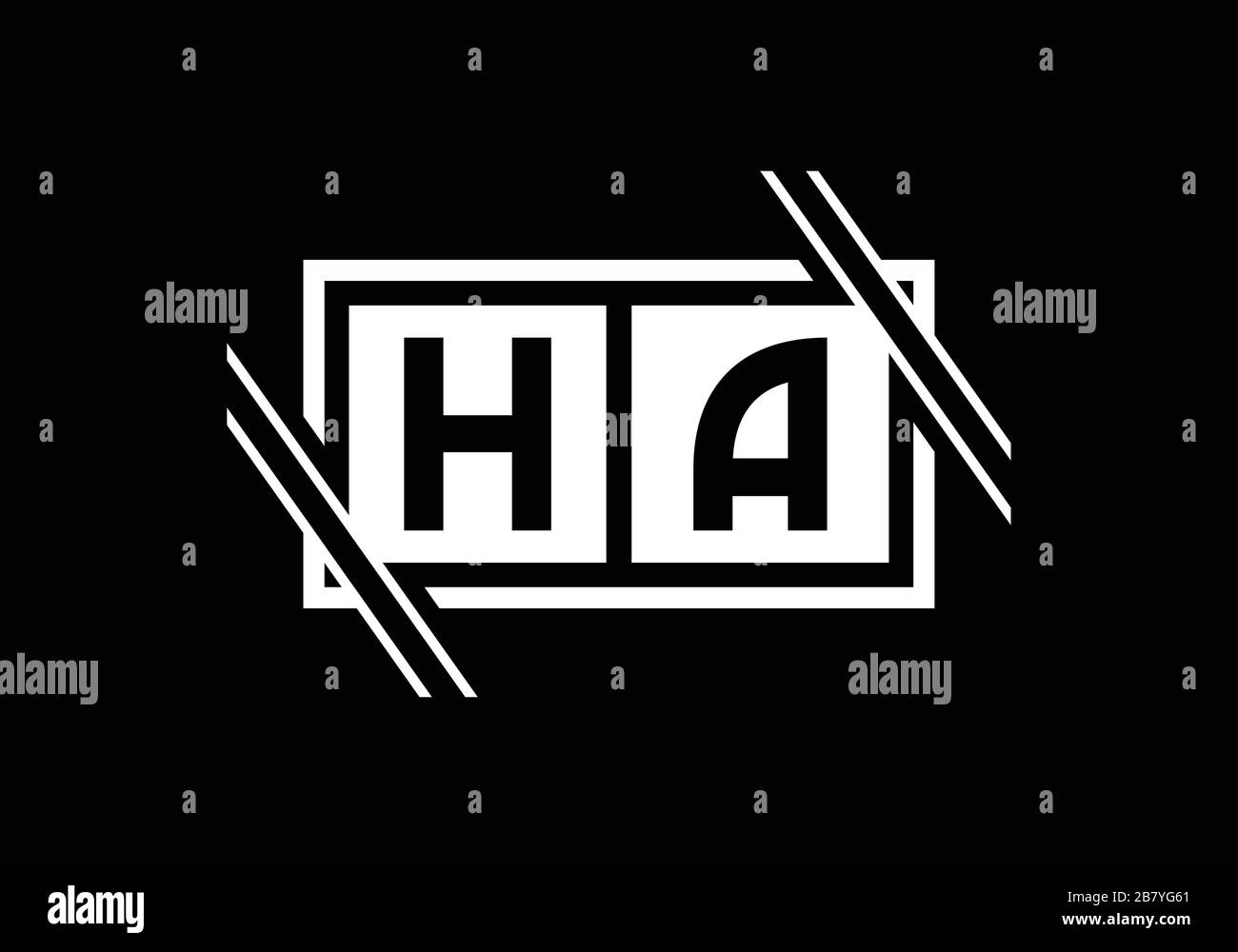 H A, HA Initial Letter Logo design vector template, Graphic Alphabet