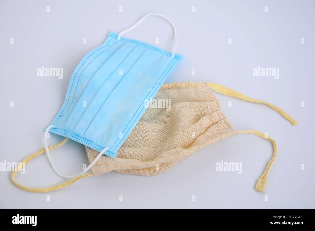 Medical masks isolated on a white background Stock Photo - Alamy