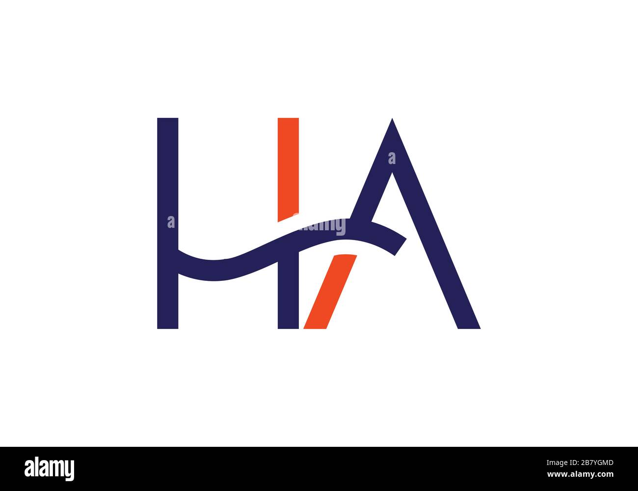 H A, HA Initial Letter Logo design vector template, Graphic Alphabet Symbol for Corporate Business Identity Stock Vector