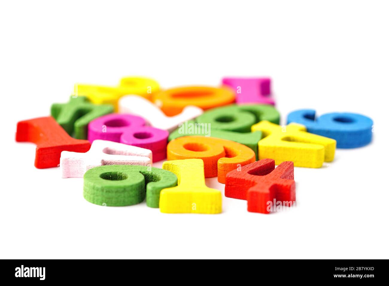 Coloured Math Number Math Number colorful on white background : Education study mathematics ...